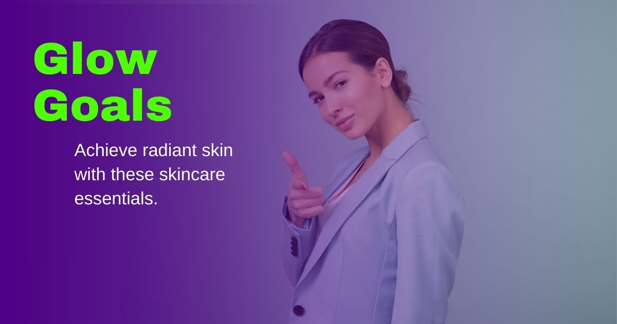 Skincare routine essentials - cleanser, moisturizer, sunscreen, exfoliator